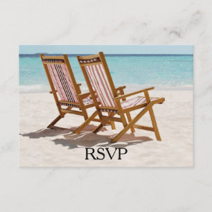 Chaises de plage épousant RSVP