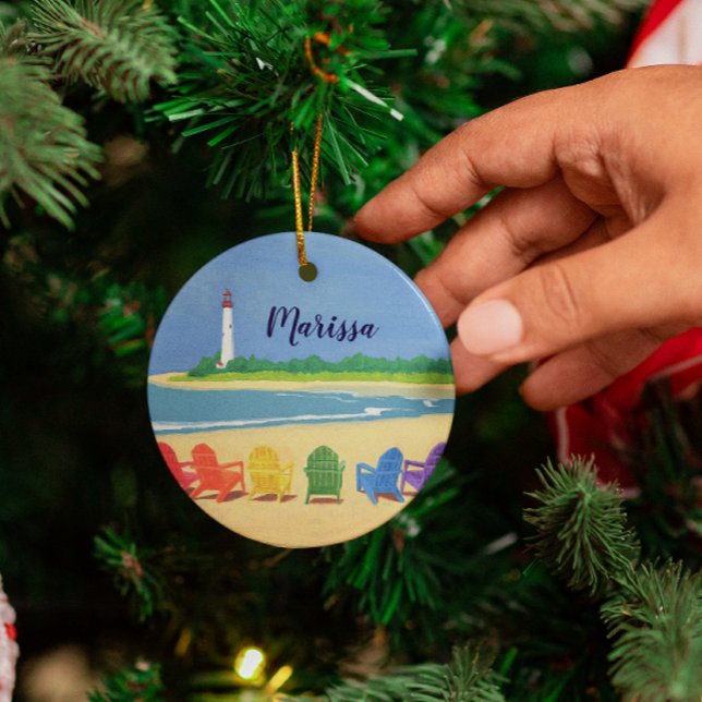 Chaises de plage et ornement personnalisé du phare (Créateur téléchargé)