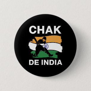 Chak De India - Indische Cricket-Team-Spieler trag Button