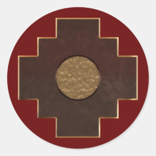 Chakana Cross Runder Aufkleber