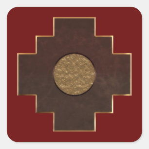 Chakana Kreuz Quadratischer Aufkleber