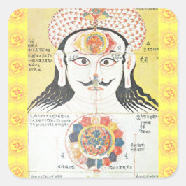 Chakra-Aufkleber Quadratischer Aufkleber