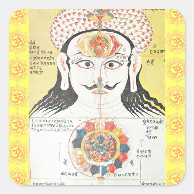Chakra-Aufkleber Quadratischer Aufkleber (Vorderseite)