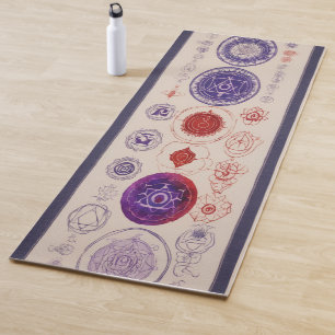 Chakra-Ausrichtungstabelle Yoga-Matte – Spirituell Yogamatte