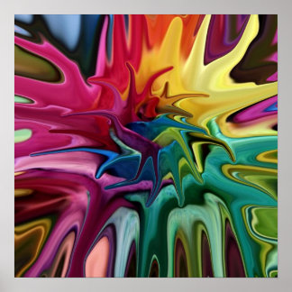 Chakra Balance helles Abstraktes Poster