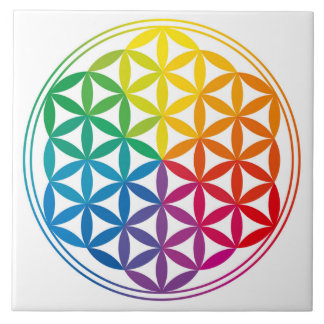 Chakra Blume des Leben-Kristall-Gitters Fliese