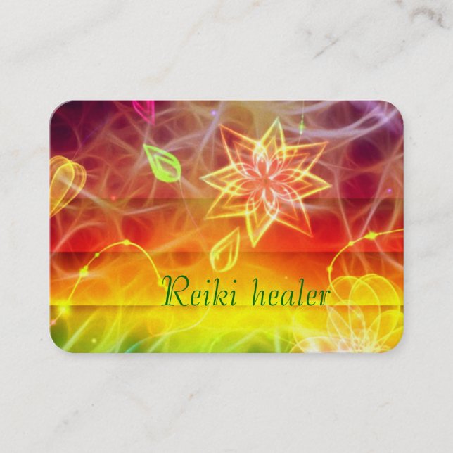 Chakra Blume Energiekunst durch Heilung der Liebe Visitenkarte (Vorderseite)