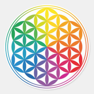 Chakra-Blume Runder Aufkleber