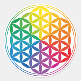 Chakra-Blume Runder Aufkleber