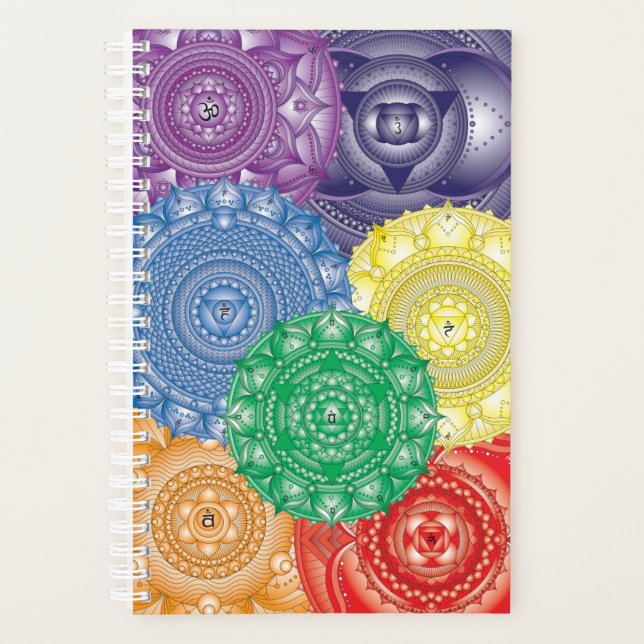 Chakra Collage Mandala Mehrfarbenplaner Planer (Vorderseite)