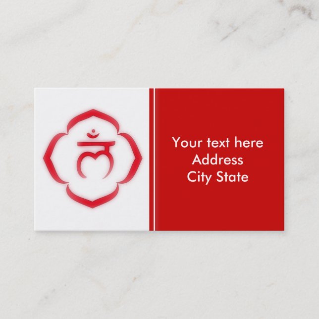 Chakra (das Wurzelchakra) Visitenkarte (Vorderseite)