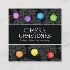 Chakra Edelsteine-Karte Quadratische Visitenkarte