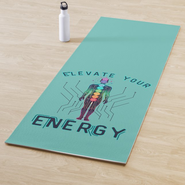 Chakra Energy Alignment Y2K Neon Circuit Board Yogamatte (Beispiel)