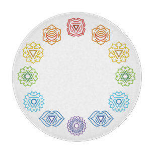 Chakra Energy Glass Cutting Board Schneidebrett