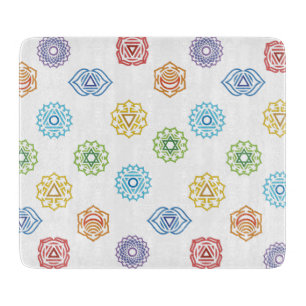 Chakra Energy Glass Cutting Board Schneidebrett