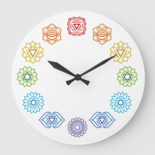 Chakra Energy Wall Clock Große Wanduhr