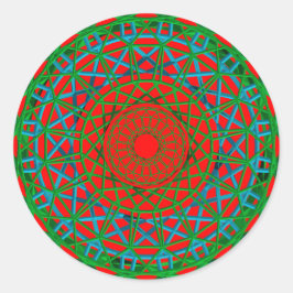 Chakra, grün, rot, blau runder aufkleber