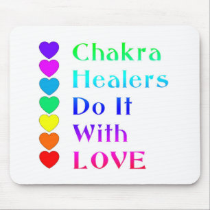 Chakra Heiler machen es mit Liebe in Regenbogenfar Mousepad