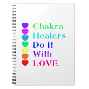 Chakra Heiler machen es mit Liebe in Regenbogenfar Notizblock