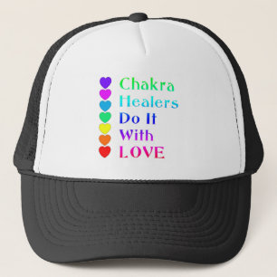 Chakra Heiler machen es mit Liebe in Regenbogenfar Truckerkappe