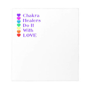Chakra Heiler tun es mit Liebe Notizblock