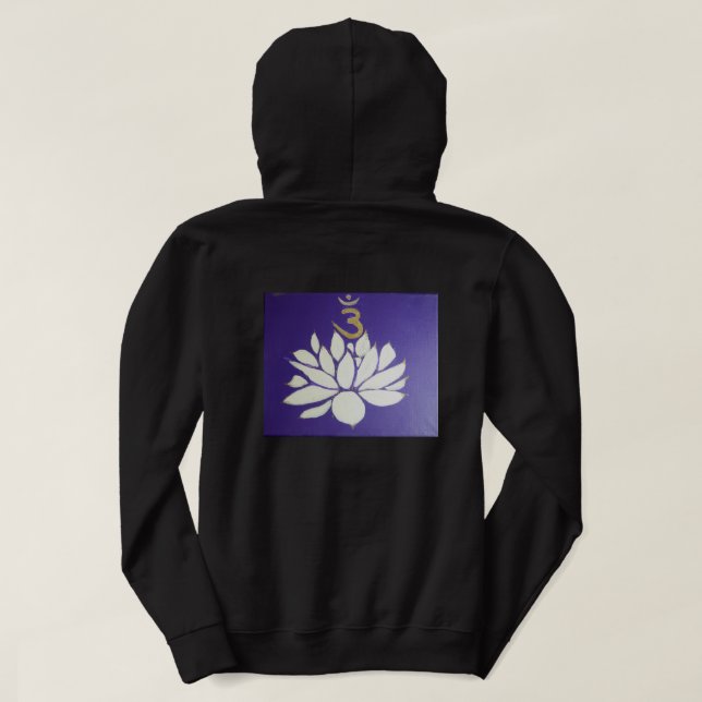 Chakra hooded black long sleeve zipper Sweat-Shirt Hoodie (Design Rückseite)