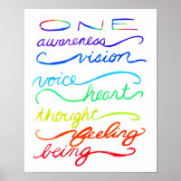 Chakra Inspirational One Words Art Print Poster