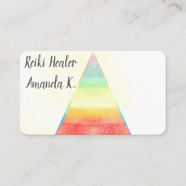 Chakra Lightworker Reiki Couleurs Cartes de visite (Devant)