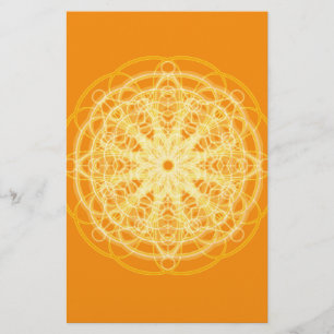 Chakra Mandala Sacred Geometry Bright Orange
