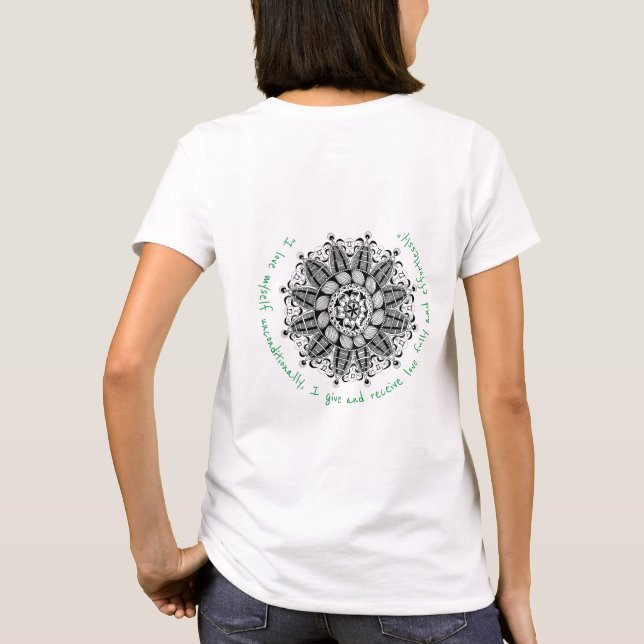 Chakra Mandala T - Shirt für Frauen (Rückseite)
