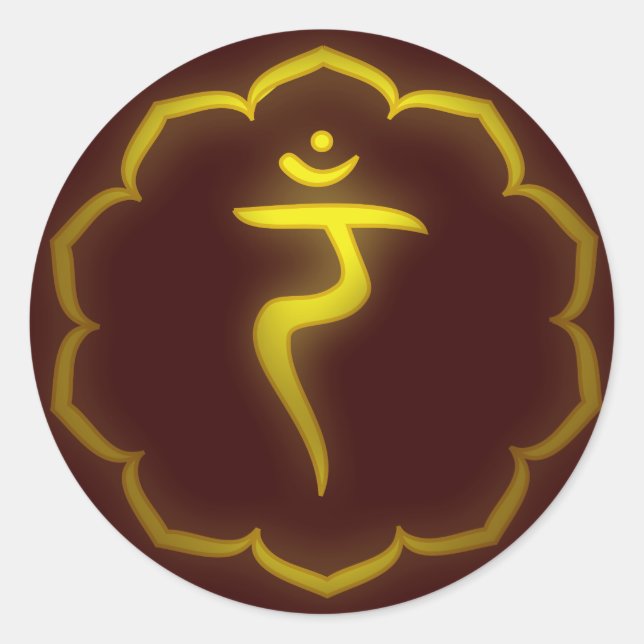 Chakra - Manipura Runder Aufkleber (Vorderseite)