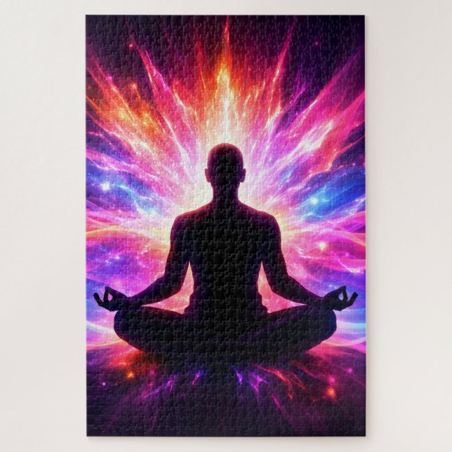 Chakra Meditation Puzzle Colorful Yoga Art (Vertikal)