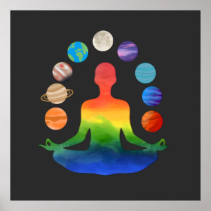 Chakra-Meditation Spirituelle Energie Yoga Poster