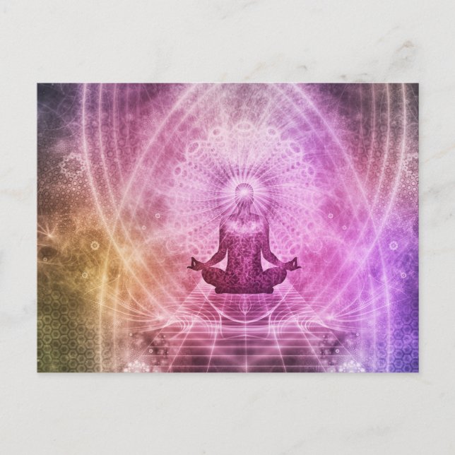 Chakra Meditation Yoga Zen Postkarte (Vorderseite)