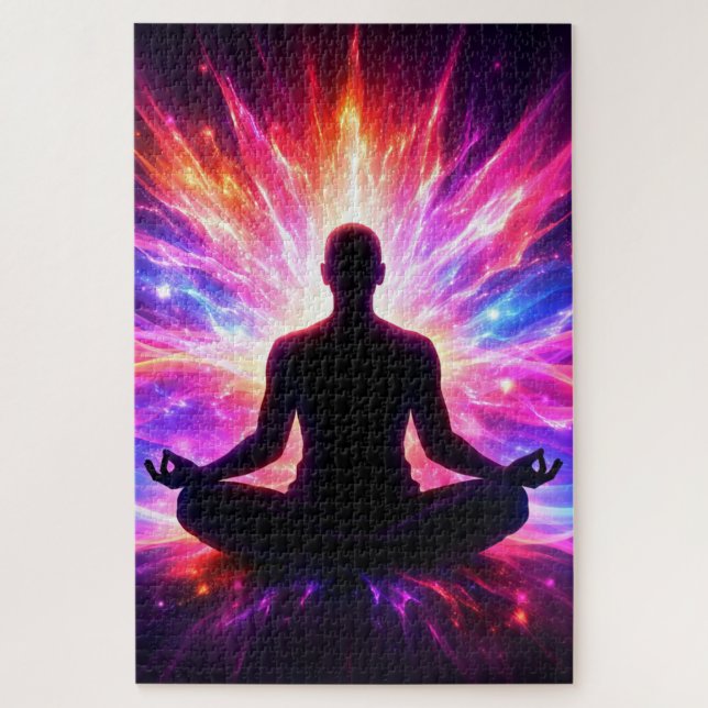 Chakra-Meditations-Puzzle Farbige Yoga-Kunst (Vertikal)