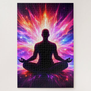 Chakra-Meditations-Puzzle Farbige Yoga-Kunst