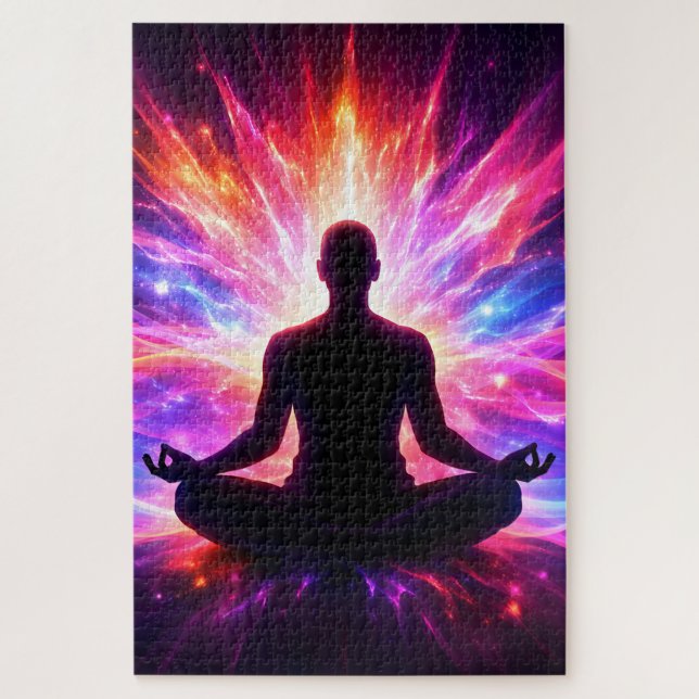 Chakra-Meditations-Puzzle Farbige Yoga-Kunst (Vertikal)