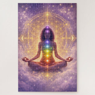 Chakra-Meditationspuzzle Spirituelles Kunstgeschen