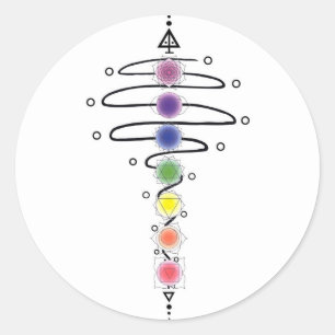 Chakra Modulator Runder Aufkleber