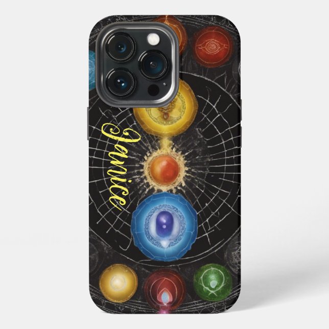 Chakra-Monogramm iPhone 13 Pro Hülle (Hinten)