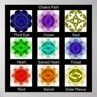 "Chakra Path" Poster (with labels)