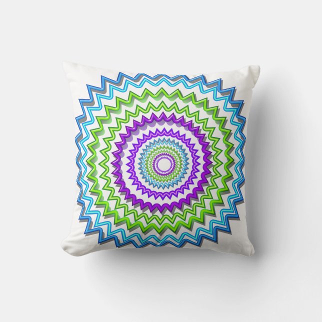 CHAKRA RAD runder Neonschein-heilende Dekoration Kissen (Vorderseite)