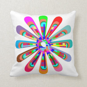 CHAKRA RAD runder Neonschein-heilende Dekoration Kissen