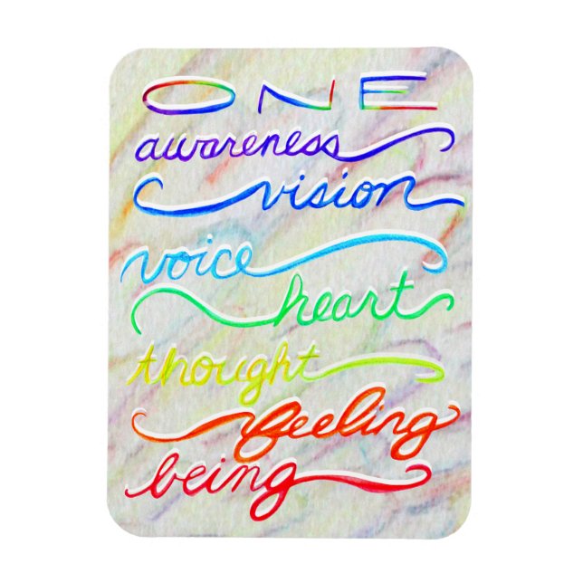 Chakra Rainbow Words Art Magnete (Vertikal)