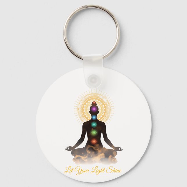 Chakra Silhouette Tabletop Plaque with Easel  Schlüsselanhänger (Vorderseite)
