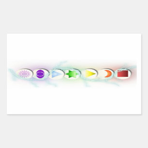 Chakra Symbol-Aufkleber Rechteckiger Aufkleber
