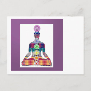Chakra-System-Yoga-Meditation-Wohlbefinden NVN656 Postkarte