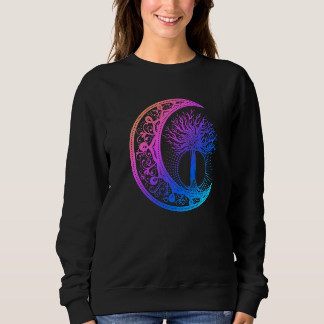 Chakra Tree of Life Mandala Zen Yoga Om Symbol Bud Sweatshirt (Vorderseite)