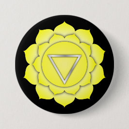 Chakra Yellow Solar Zen Yoga Spirituelle Meditatio Button