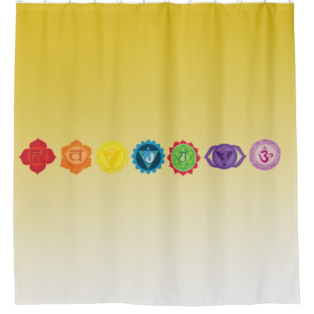 Chakra Yoga Duschvorhang (Vorderseite)